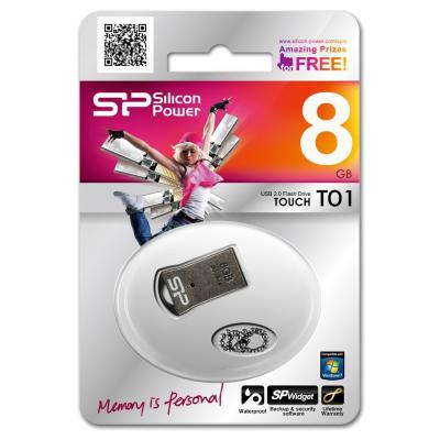 USB флеш накопичувач Silicon Power 8GB Touch T01 Black (SP008GBUF2T01V3K) - зображення 4