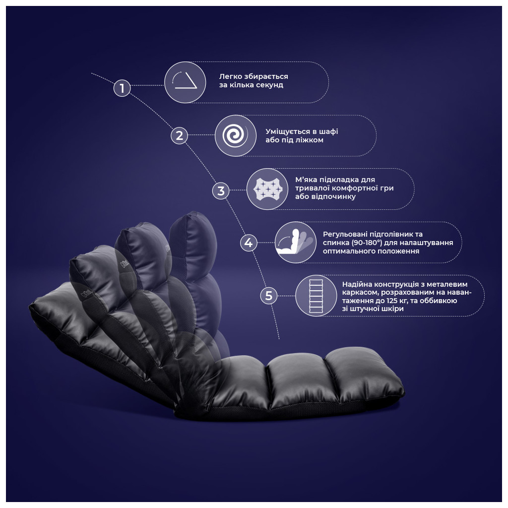 Крісло ігрове Trust GXT 718 Rayzee Black (25071) - зображення 5