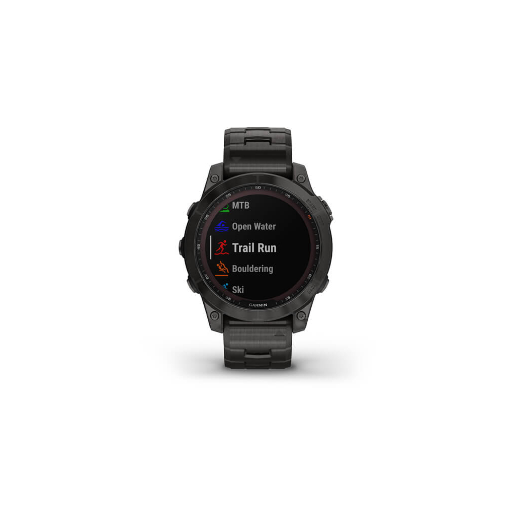Смарт-годинник Garmin fenix 7 Sapph Sol, Carbon Gray DLC Ti w/ DLC Ti Bracelet, GPS (010-02540-39) - зображення 7