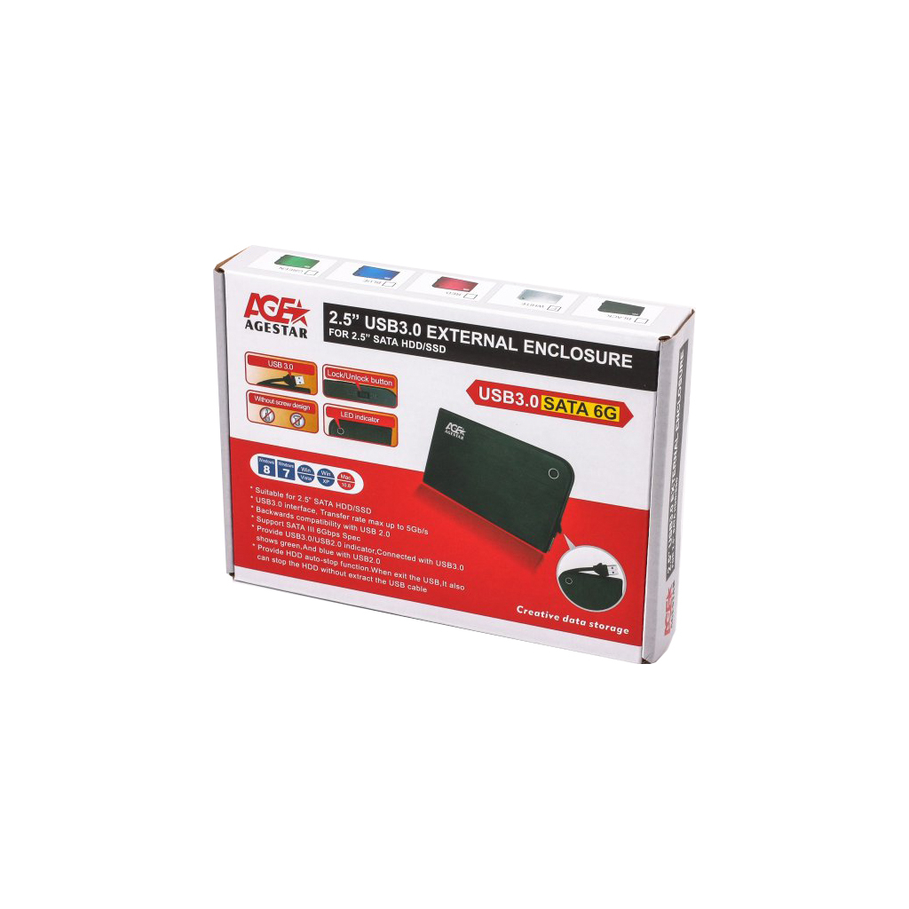 Кишеня зовнішня AgeStar 3UB 2A14 (White) - зображення 2