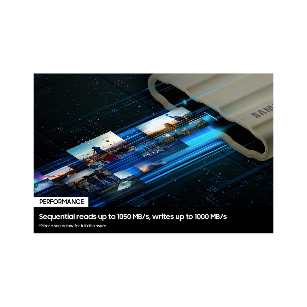 Накопичувач SSD USB 3.2 1TB T7 Shield Samsung (MU-PE1T0K/WW) - изображение 4