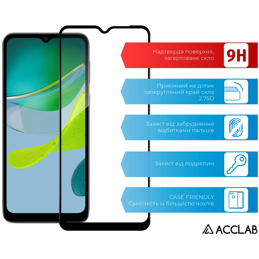 Скло захисне ACCLAB Full Glue MOTO E13 Black (1283126573620) - зображення 3