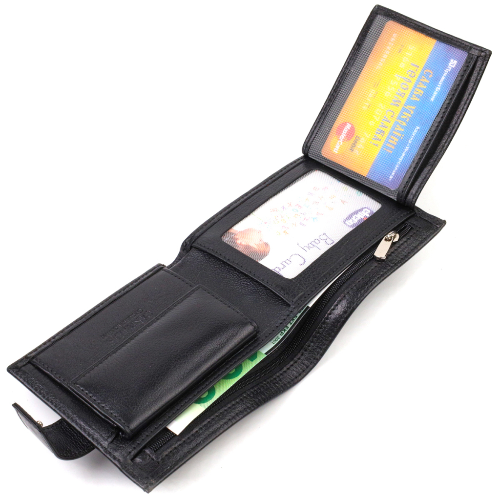 Гаманець Canpellini З натуральної шкіри Чорний (21877) - зображення 7