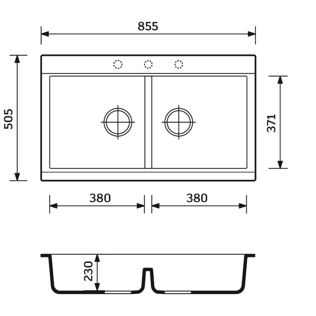 Мийка кухонна Adamant Similar графіт + змішувач + дозатор + ополіскувач склянок + колан (4824296106513) - зображення 8
