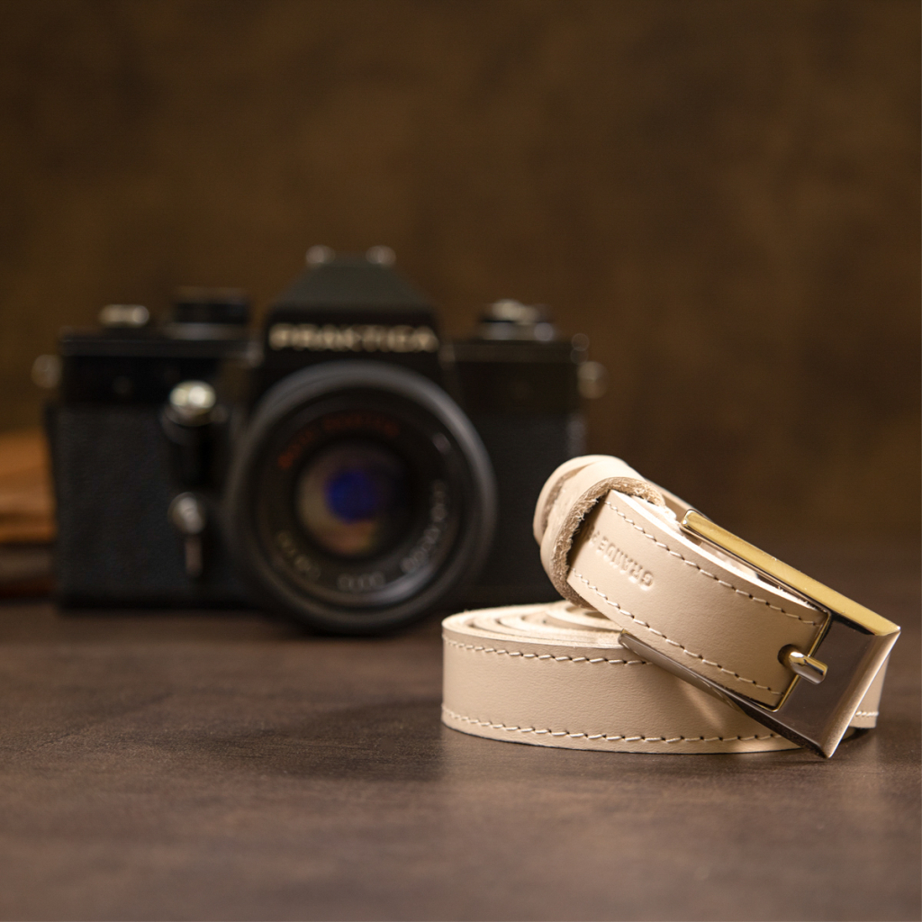 Ремінь Grande Pelle Тонкий жіночий шкіряний Бежевий (11447) - зображення 7