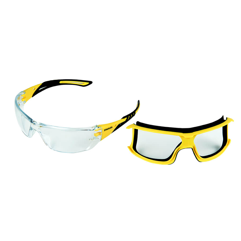 Захисні окуляри Stanley Rubber Gasket, прозорі, полікарбонатні, з м'якими гумовими дужками (SYE15-11D) - зображення 6