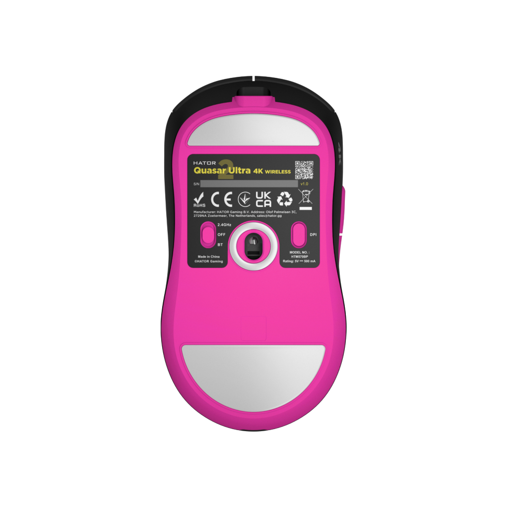 Мишка Hator Quasar 2 Ultra 4K Wireless/Bluetooth/USB Black/Pink (HTM570BP) - зображення 3