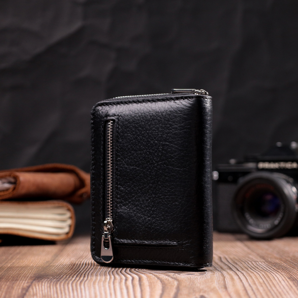 Гаманець ST Leather Шкіряний Чорний (19483) - зображення 9