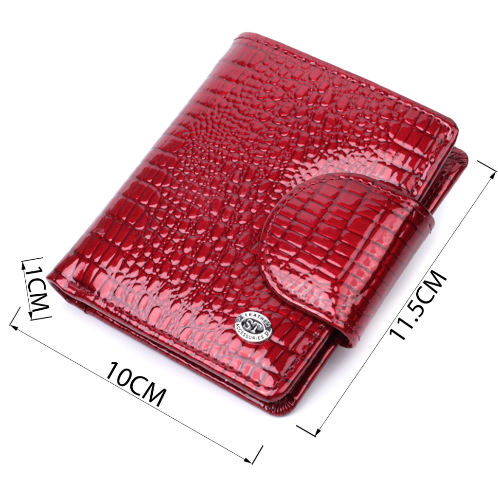 Гаманець ST Leather З натуральної шкіри Червоний (22685) - изображение 3