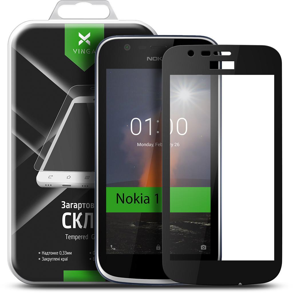 Скло захисне Vinga для Nokia 1 Black (VTPGS-N1B) - изображение 1