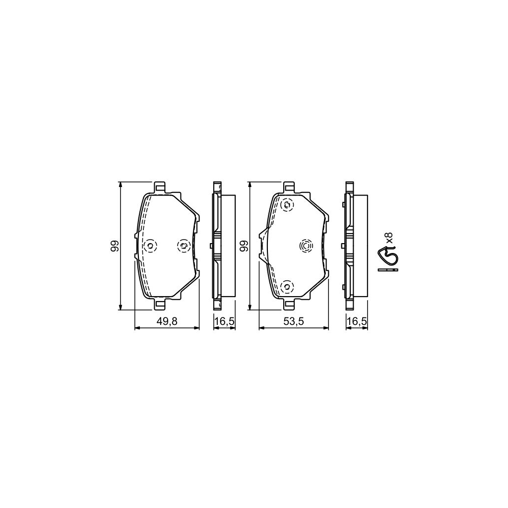 Гальмівні колодки Bosch 0 986 494 716 - зображення 6