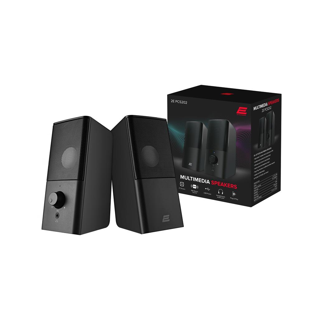 Акустична система 2E PCS202 USB Black (2E-PCS202BK) - зображення 1