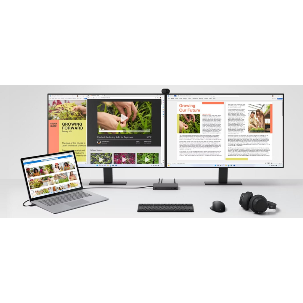 Порт-реплікатор Microsoft Docking Station 165 W - Thunderbolt 4 (T8I-00001) - зображення 2