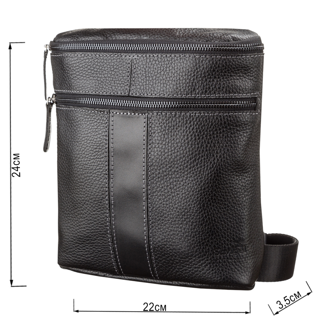 Сумка Shvigel Шкіряна Чорна (11102) - зображення 3