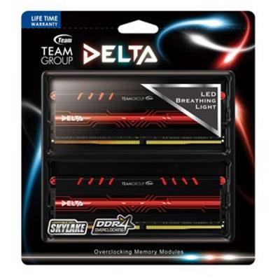 Модуль пам'яті для комп'ютера DDR4 8GB (2x4GB) 2400 MHz Delta Red LED Team (TDTRD48G2400HC15ADC01) - зображення 3