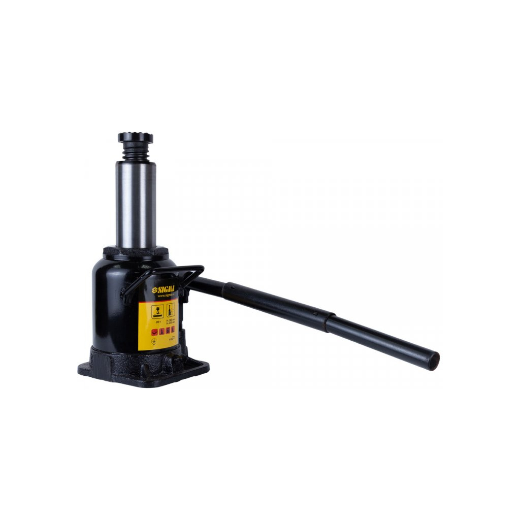 Домкрат Sigma гідравлічний пляшковий низькопрофільний 20т, 185-355мм (6101211) - изображение 3