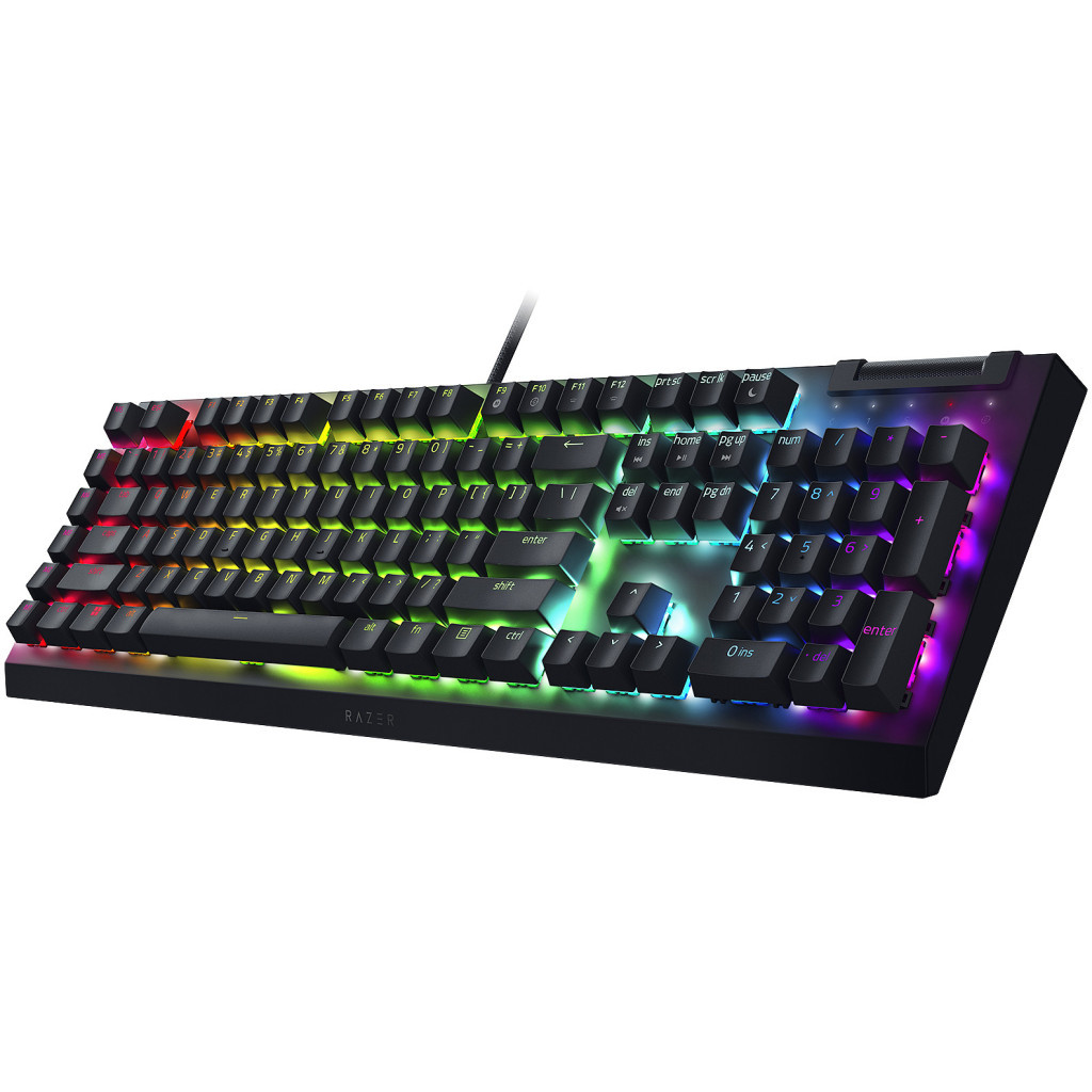 Клавіатура Razer BlackWidow V4 X Yellow Switch USB RU Black (RZ03-04702500-R3R1) - зображення 4