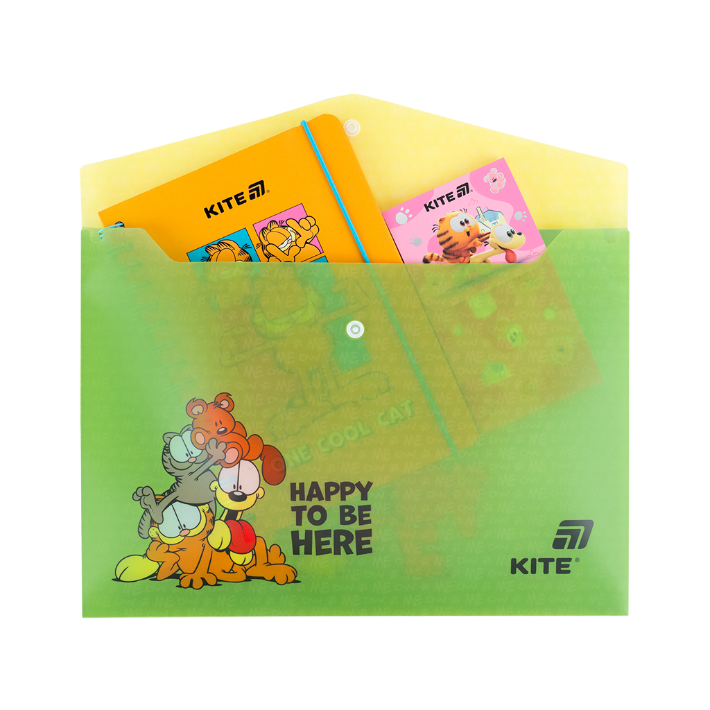 Папка - куточок Kite А4 Garfield -2 (GF25-244-2) - изображение 3