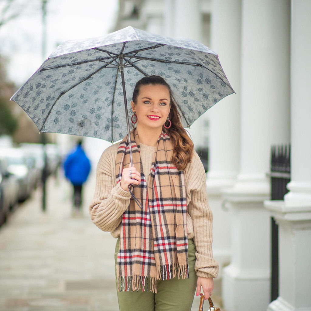 Парасоля Fulton Diamond L852 Marquise - Jacquard Floral (L852-035122) - зображення 2