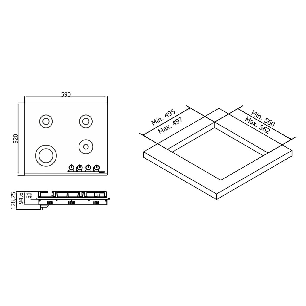 Варочна поверхня Eleyus RHEA 60 BL CF - изображение 11