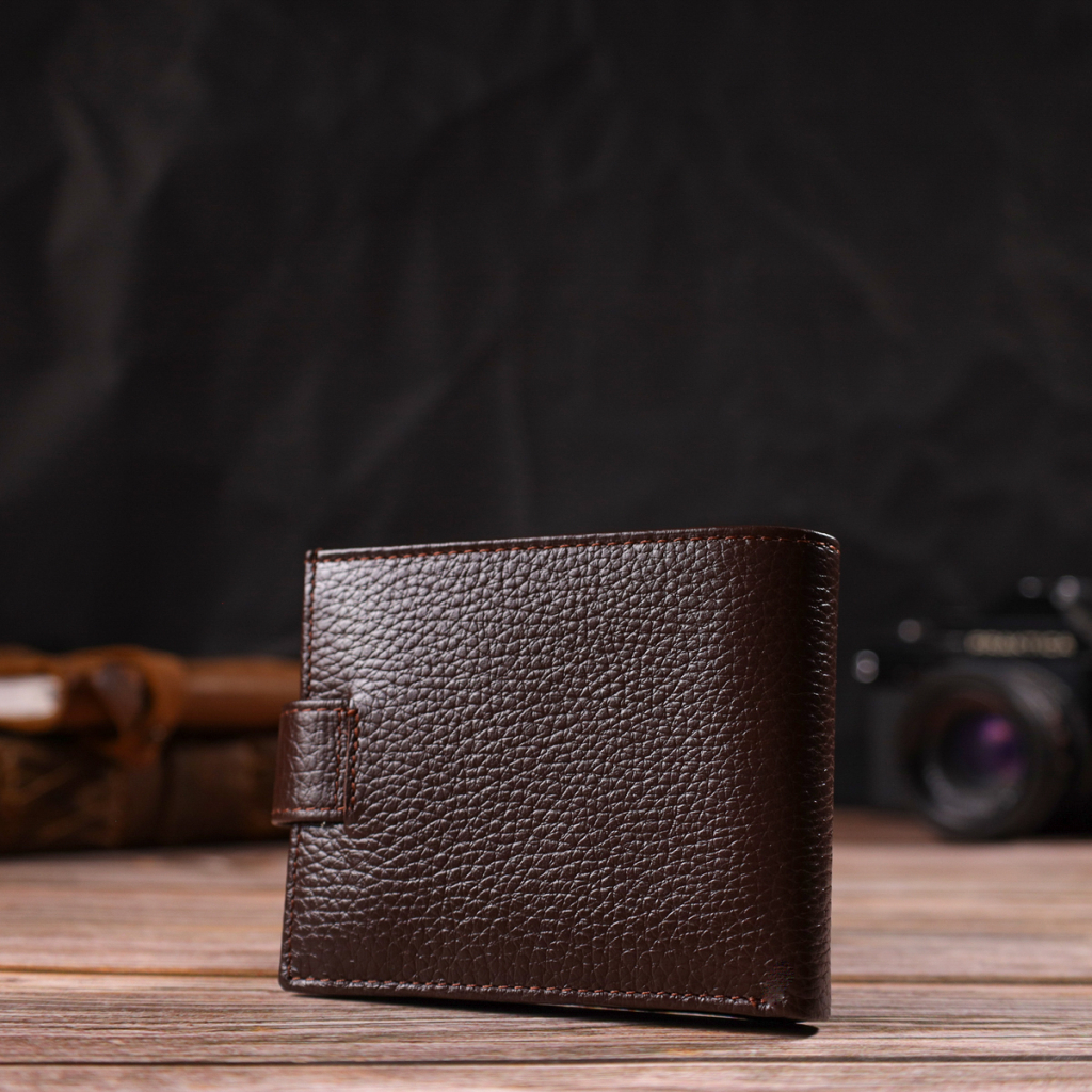 Портмоне Canpellini З натуральної зернистої шкіри Коричневе (21881) - зображення 10