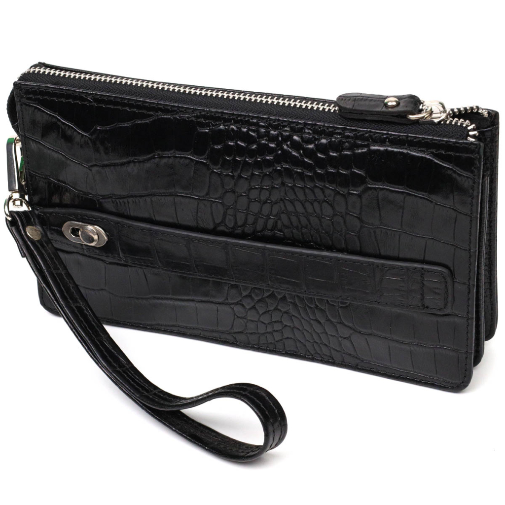 Гаманець Bond Accessories На два відділення з натуральної шкіри Чорна (22044) - зображення 3