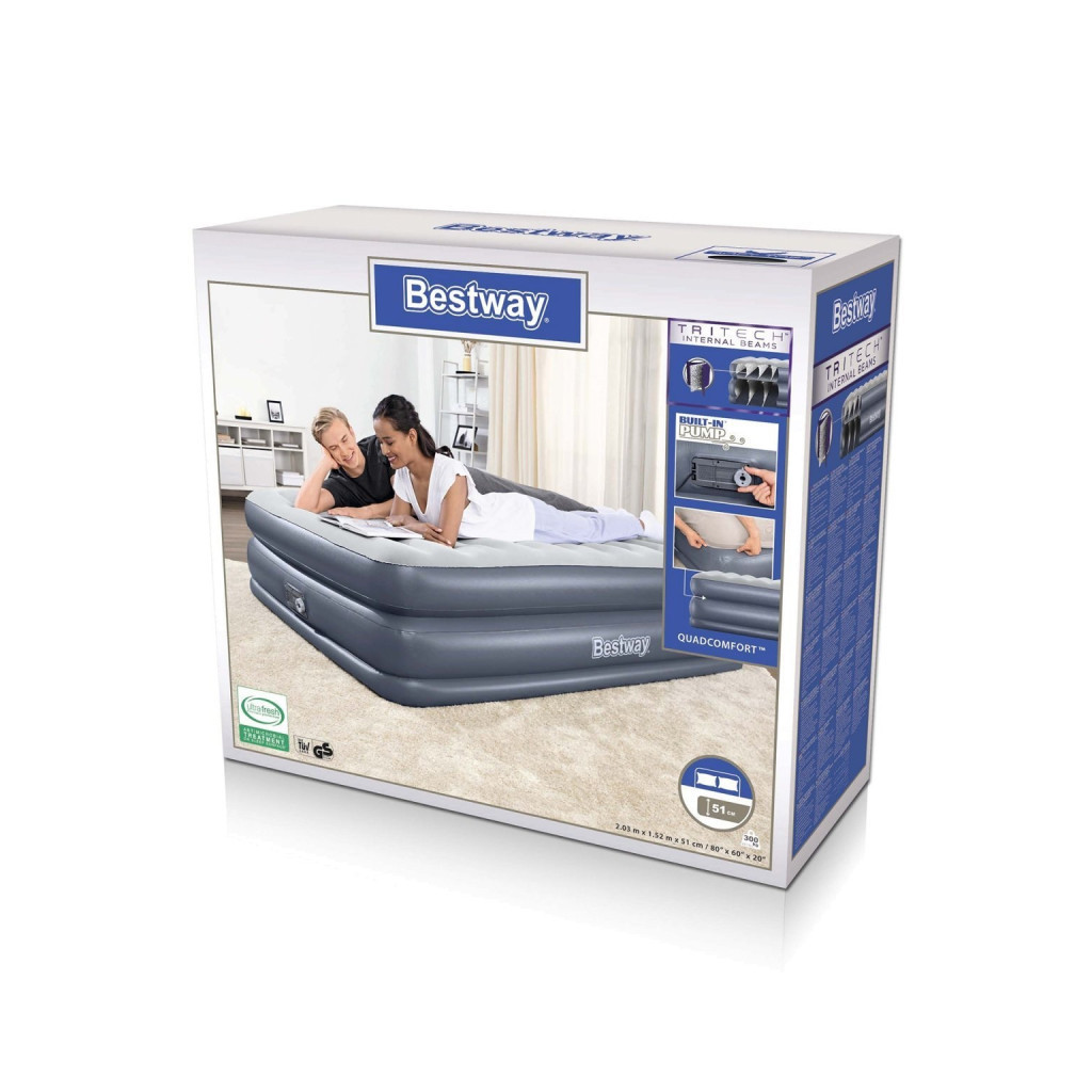 Матрац надувний BestWay Велюр Quadcomfort I-Beam (BW 67925) - зображення 5
