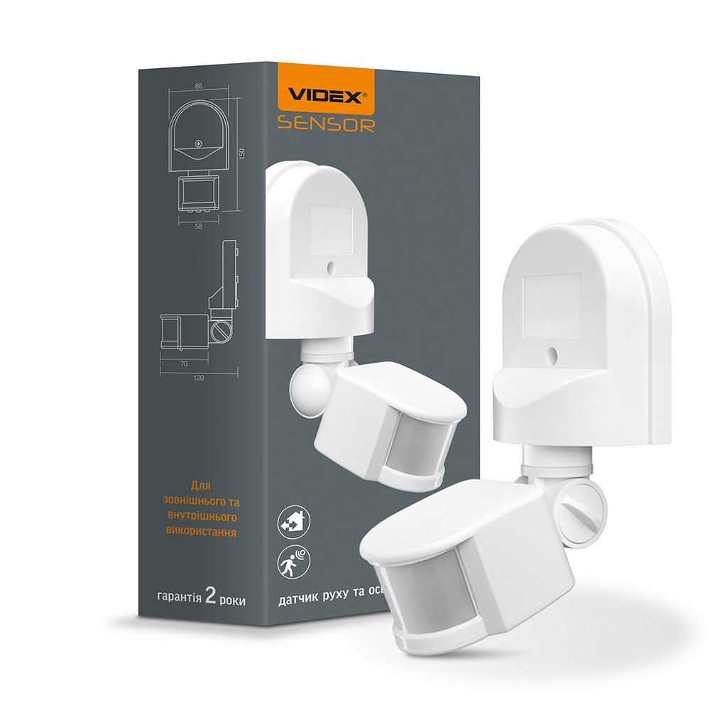 Датчик руху Videx 220V 1200W інфрачервоний (VL-SPW02W) - изображение 2