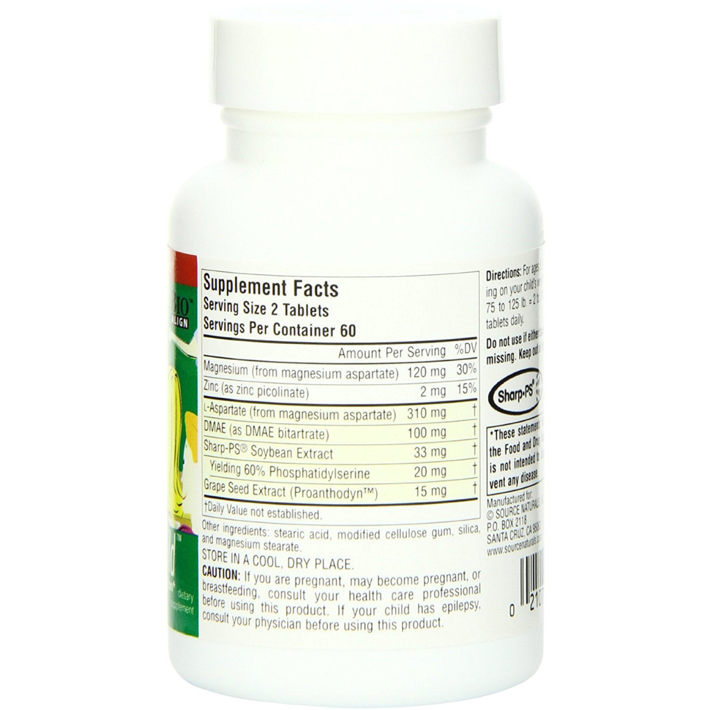 Вітамінно-мінеральний комплекс Source Naturals Комплекс для підтримки Уваги у Дітей, Attentive Child, 60 (SNS-01946) - зображення 2