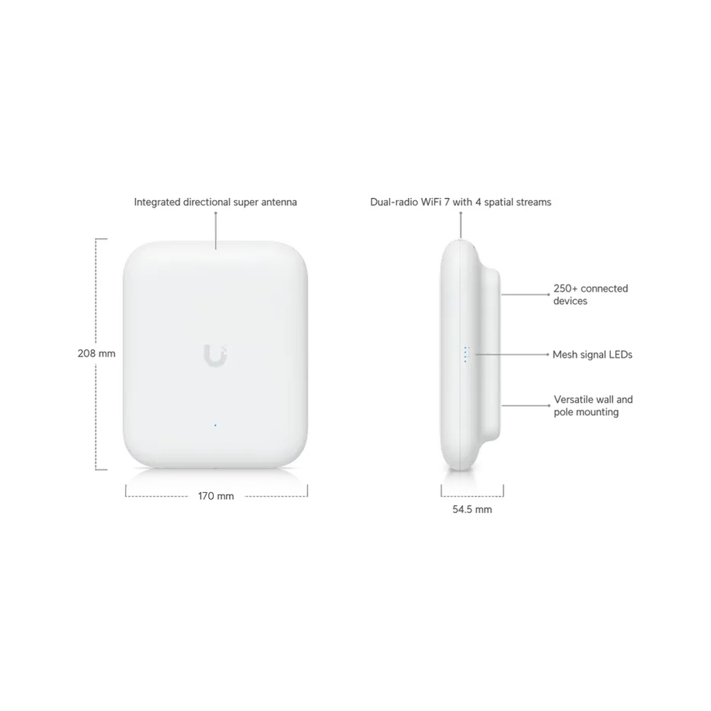 Точка доступу Wi-Fi Ubiquiti UniFi 7 Outdoor (U7-Outdoor) - зображення 12