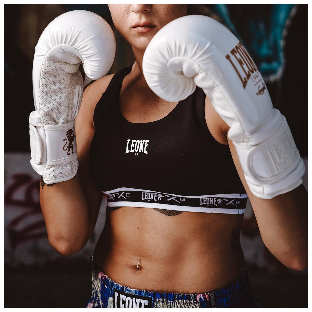 Боксерські рукавички Leone GN059W White/Gold 10 унцій (GN059W_White_10oz) - зображення 8