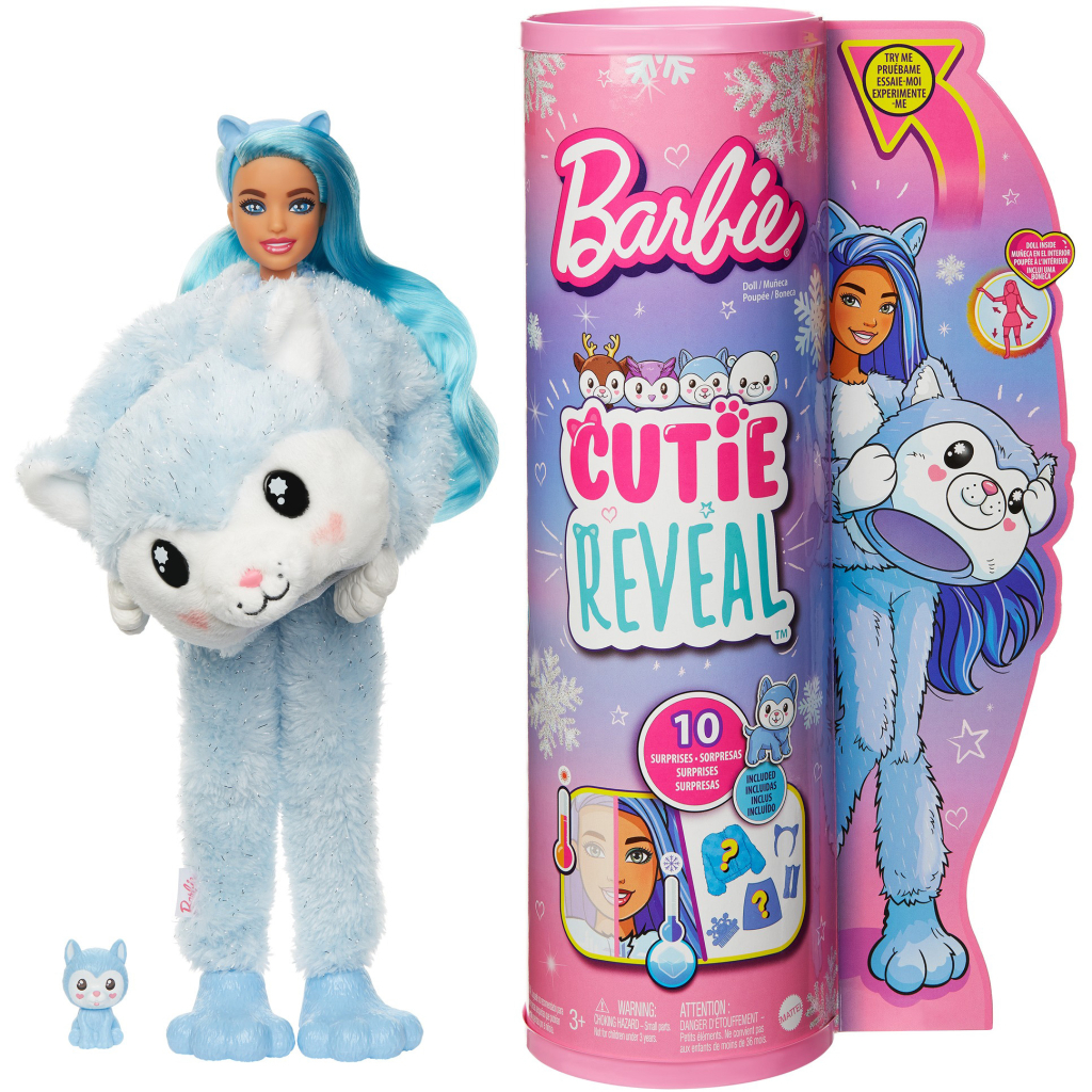 Лялька Barbie Cutie Reveal Зимовий блиск у костюмі хаскі (HJL63) - зображення 1