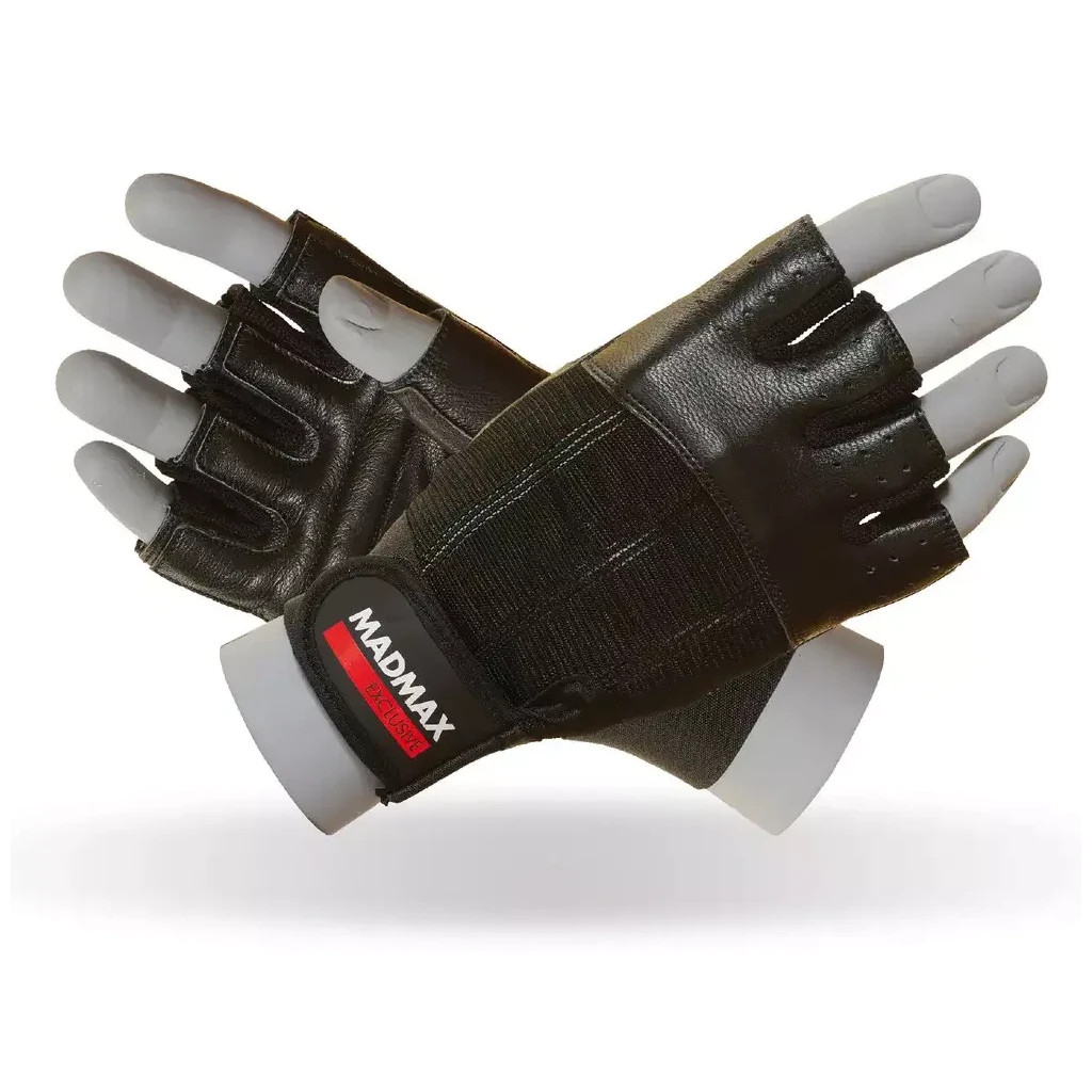 Рукавички для фітнесу MadMax MFG-248 Clasic Exclusive Black L (MFG-248-Black_L) - зображення 1