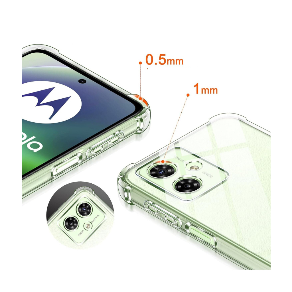 Чохол до мобільного телефона BeCover Anti-Shock Motorola Moto G55 Clear (712780) - зображення 4