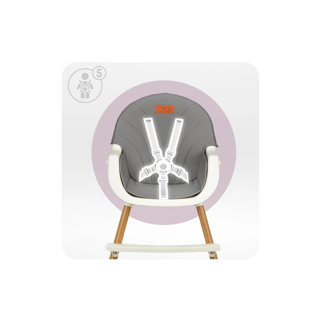 Стілець для годування MoMi Reki 2в1 Grey (KRKA00034) - изображение 6