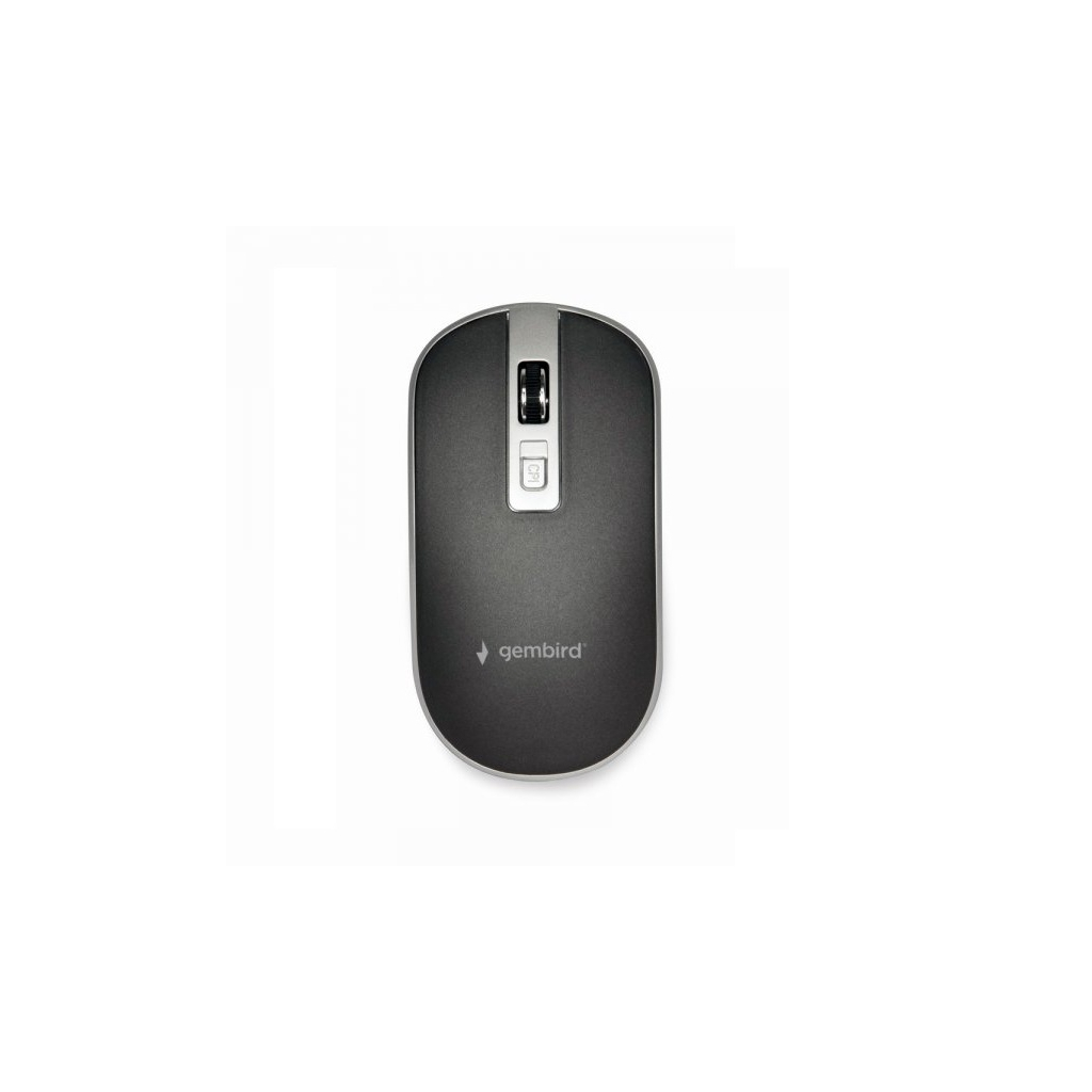 Мишка Gembird MUSW-4B-06-BS Wireless Black-Silver (MUSW-4B-06-BS) - зображення 1