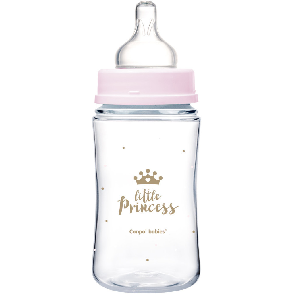 Пляшечка для годування Canpol babies Royal Baby з широким отвором 240 мл Рожева (35/234_pin) - зображення 3