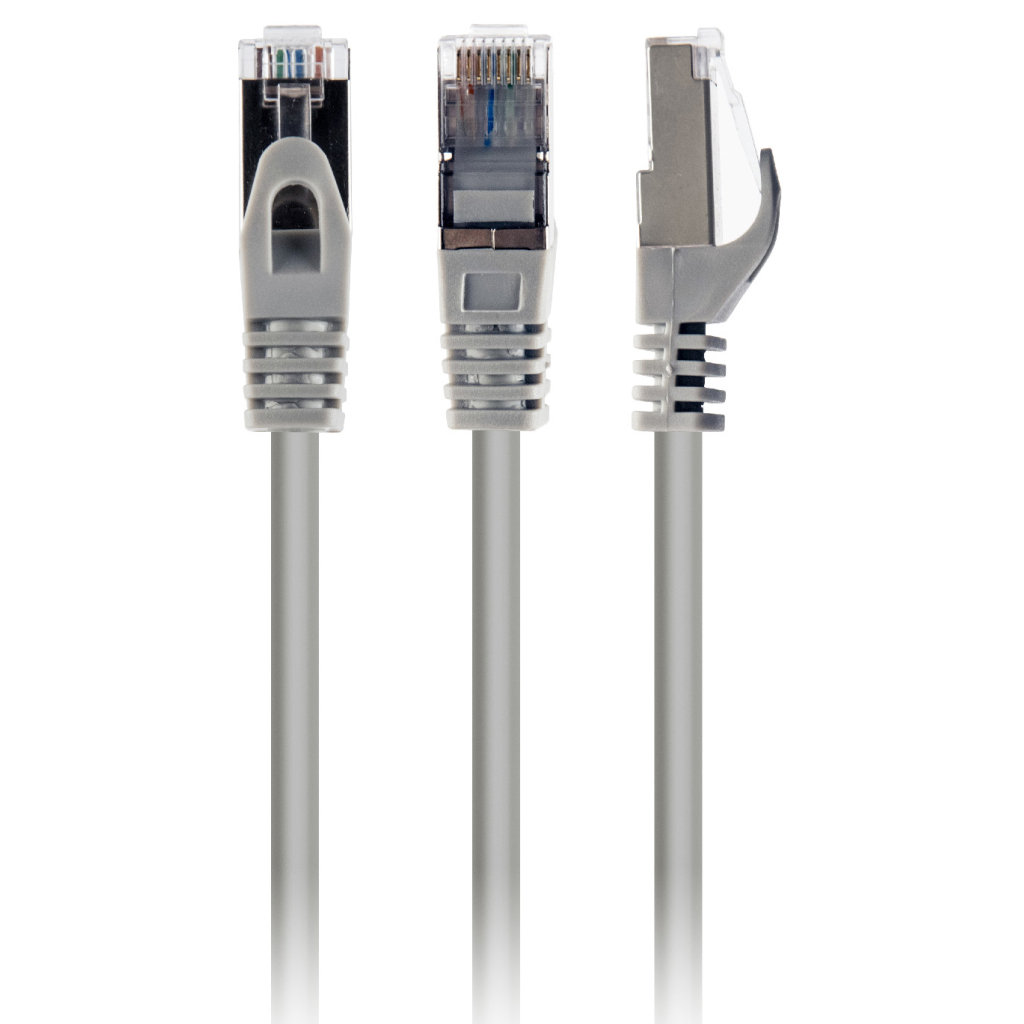 Патч-корд Cablexpert 0.25м S/FTP Cat 6A CU LSZH gray (PP6A-LSZHCU-0.25M) - изображение 1