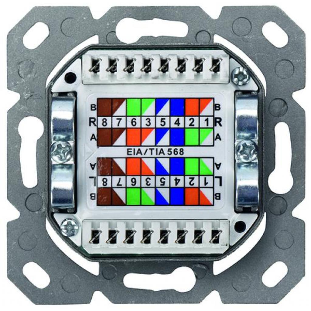 Комп'ютерна розетка Digitus 2xRJ45 FTP, для прихованої проводки (DN-9005-N) - зображення 5