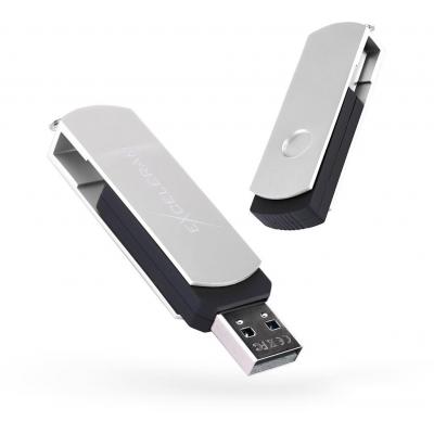 USB флеш накопичувач eXceleram 8GB P2 Series Silver/Black USB 2.0 (EXP2U2SIB08) - зображення 1