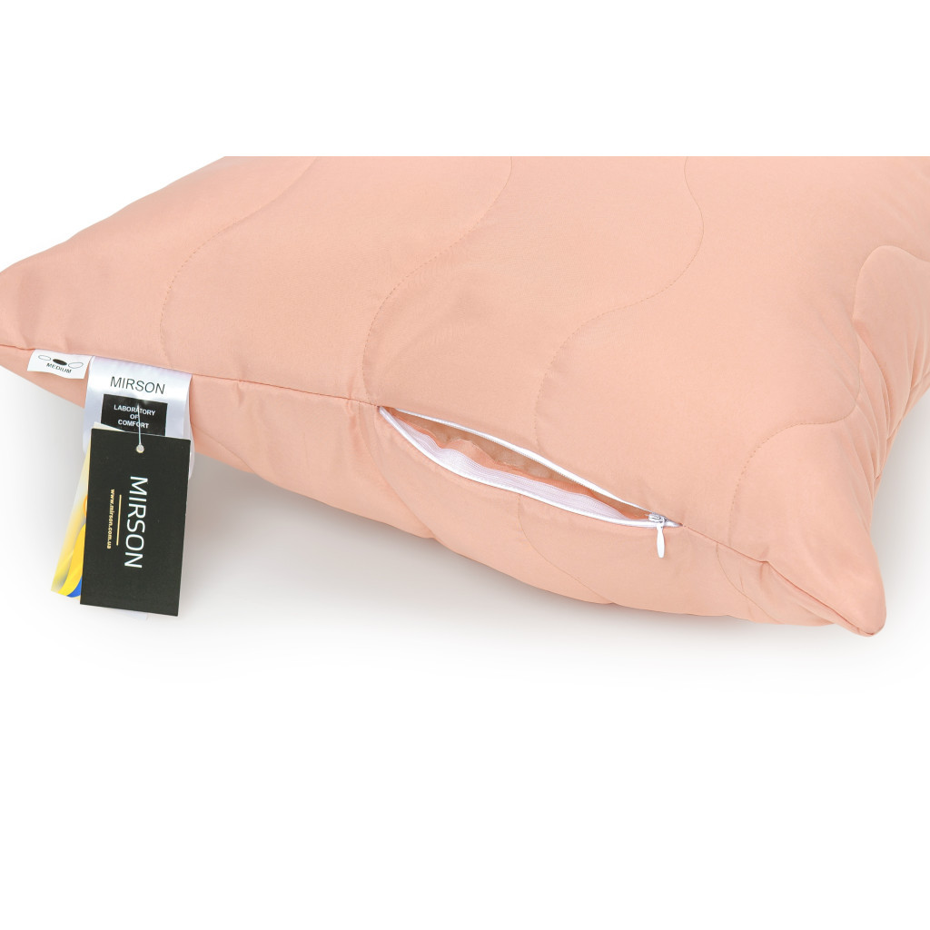Ковдра MirSon Набір бавовняний Всесезонний №1748 Eco Light Coral 220x240+2 подушки 50x70 середні (2200003710816) - зображення 7