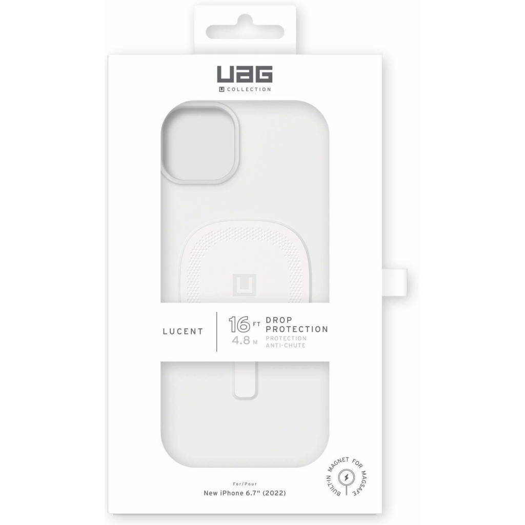 Чохол до мобільного телефона UAG [U] Apple iPhone 14 Plus Lucent 2.0 Magsafe, Marshmallow (114077313535) - изображение 11