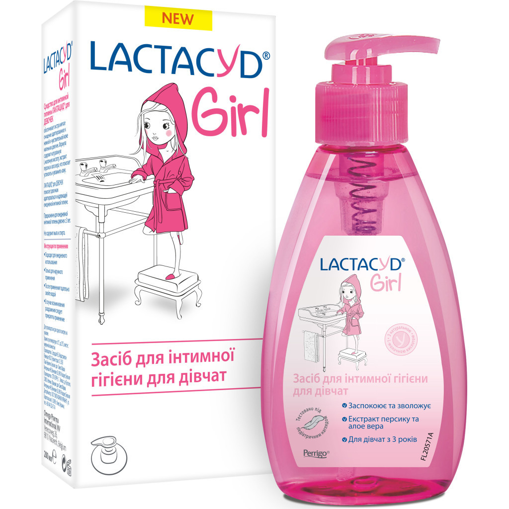 Гель для інтимної гігієни Lactacyd для дівчаток з дозатором 200 мл (5391520948084) - зображення 1
