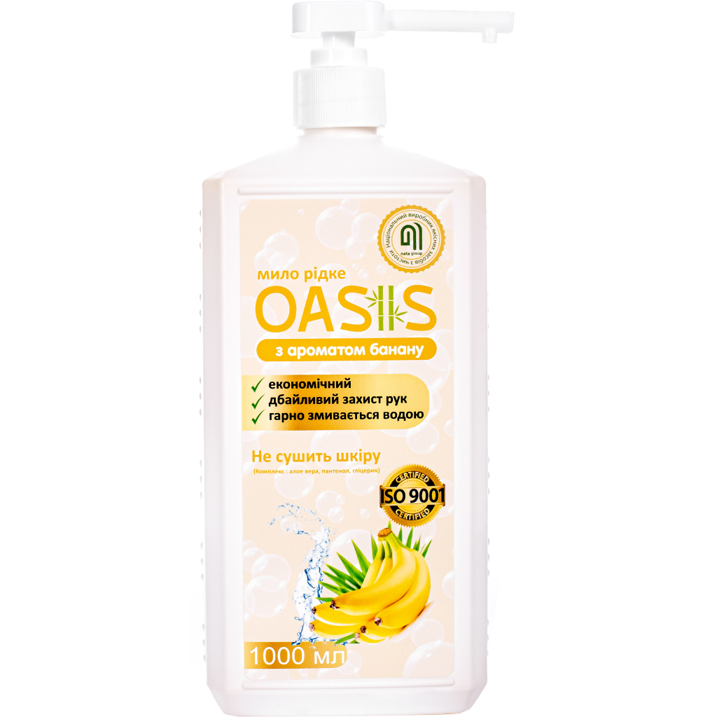 Рідке мило Nata Group Oasis З ароматом банану 1000 мл (4823112601127) - зображення 1