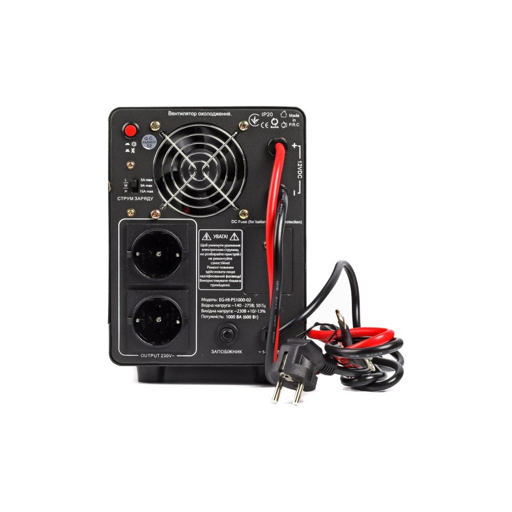 Пристрій безперебійного живлення EnerGenie EG-HI-PS1000-02 1000VA 600W (EG-HI-PS1000-02) - зображення 3