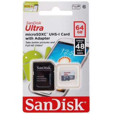 Карта пам'яті SanDisk 64GB microSDXC class 10 UHS-I Ultra (SDSQUNB-064G-GN3MA) - зображення 3