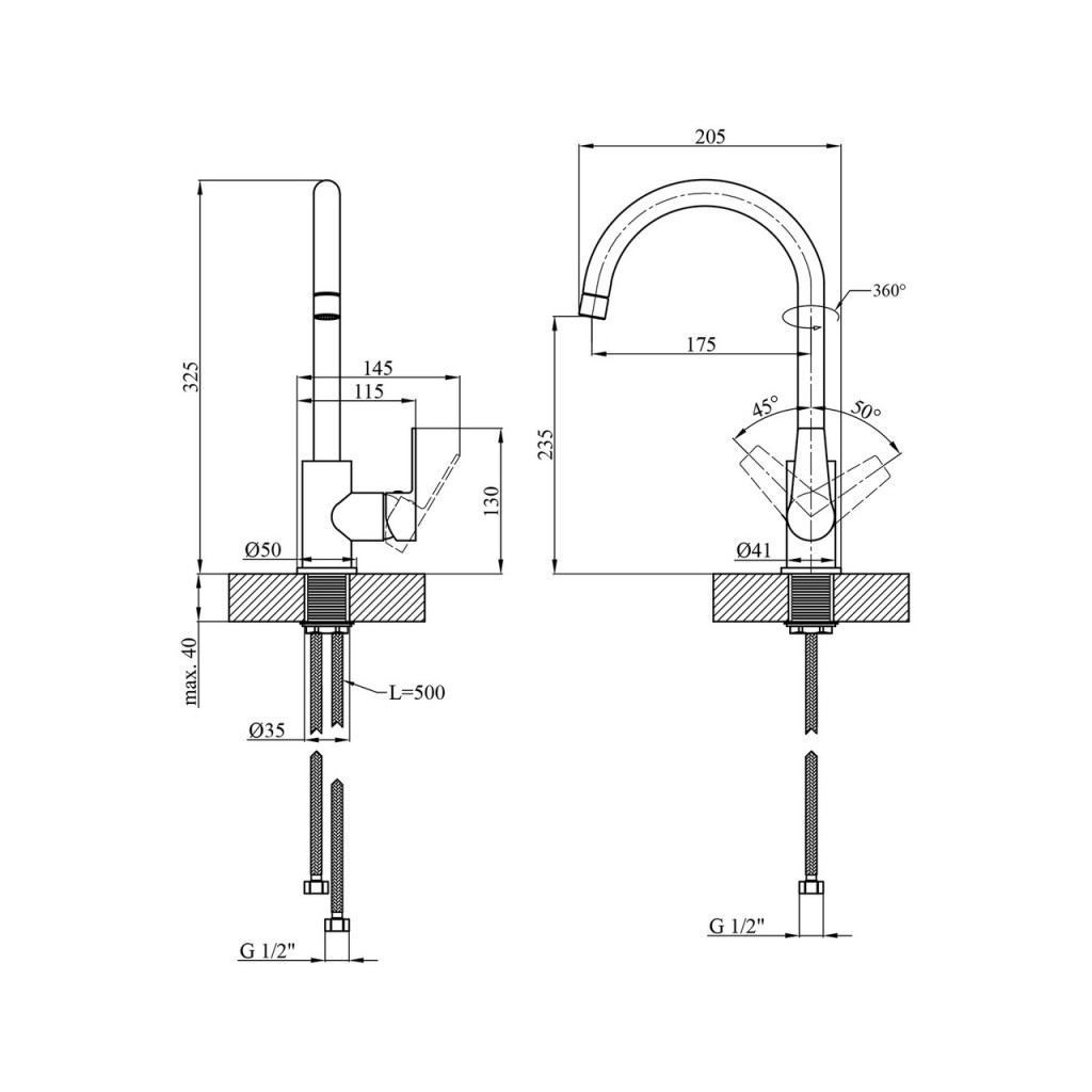 Змішувач Kroner Hagen-C030 - зображення 9
