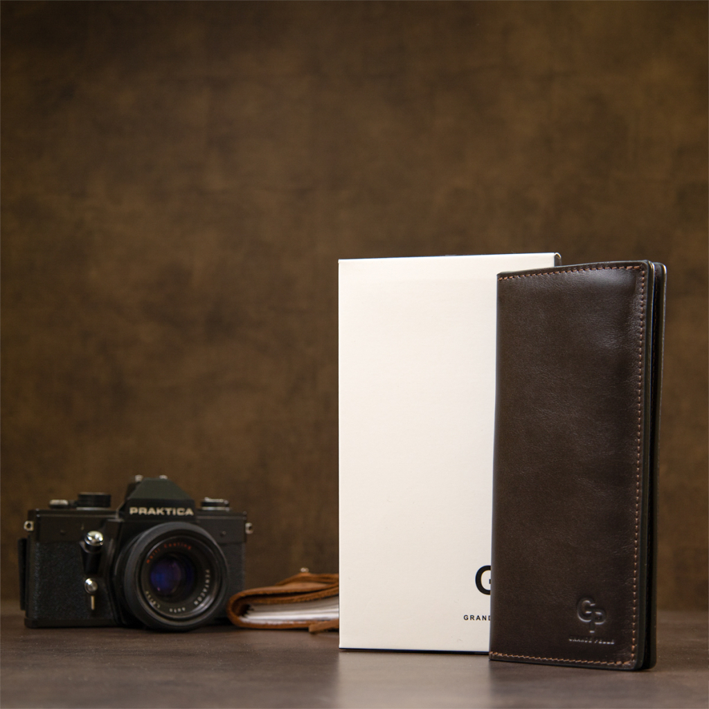 Портмоне Grande Pelle Шкіряне Темно-коричневе (11469) - зображення 11