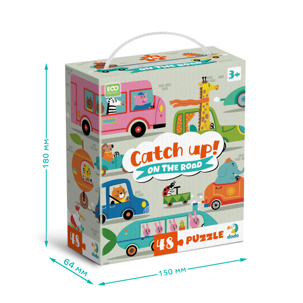 Пазл DoDo на 48 елементів Наздоганяй! На дорозі (300618) - picture 4