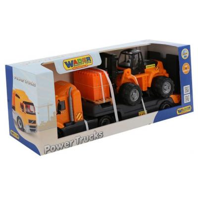 Спецтехніка Polesie Автомобиль-трейлер + автокар + конструктор Супер-Микс 30 эл. (55699) - зображення 2